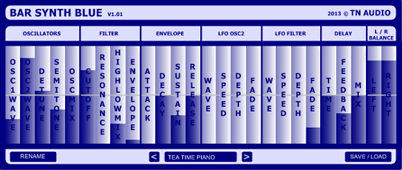 Bar Synth Blue